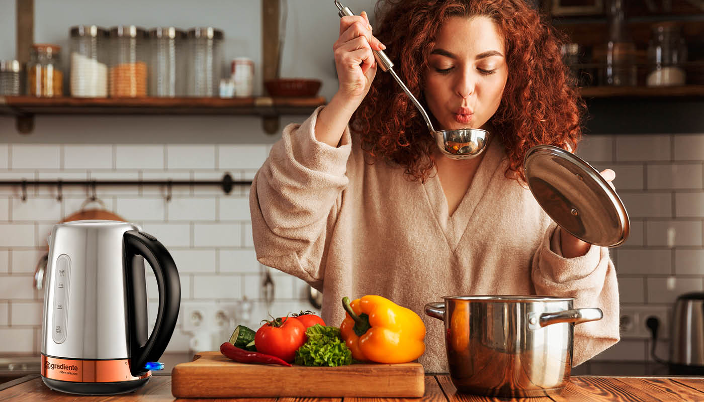 Leia mais sobre o artigo Sua cozinha bonita e bem equipada: conheça a Linha Cobre Collection da Gradiente